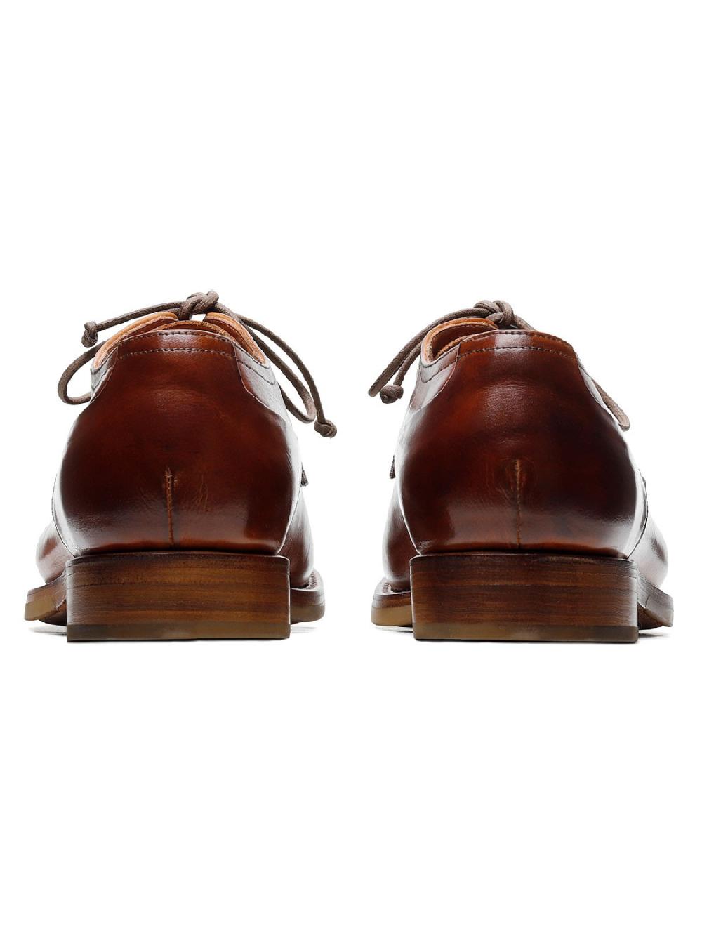 Silvano Sassetti Scarpe Derby Zurigo in pelle color brandy Sconto