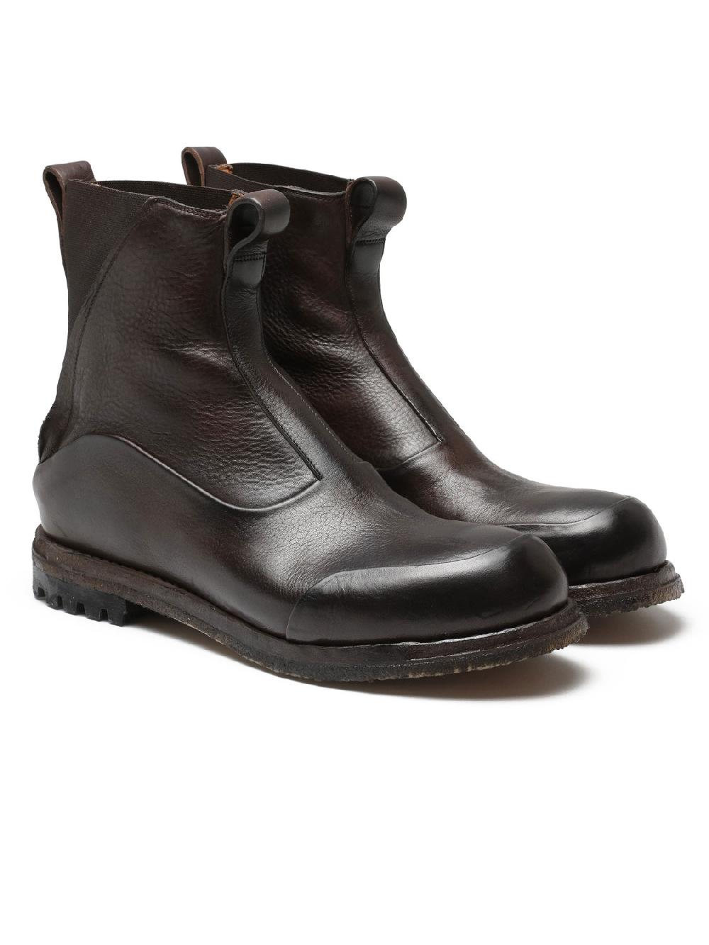 Silvano Sassetti Stivaletti in pelle marrone scuro Offerte