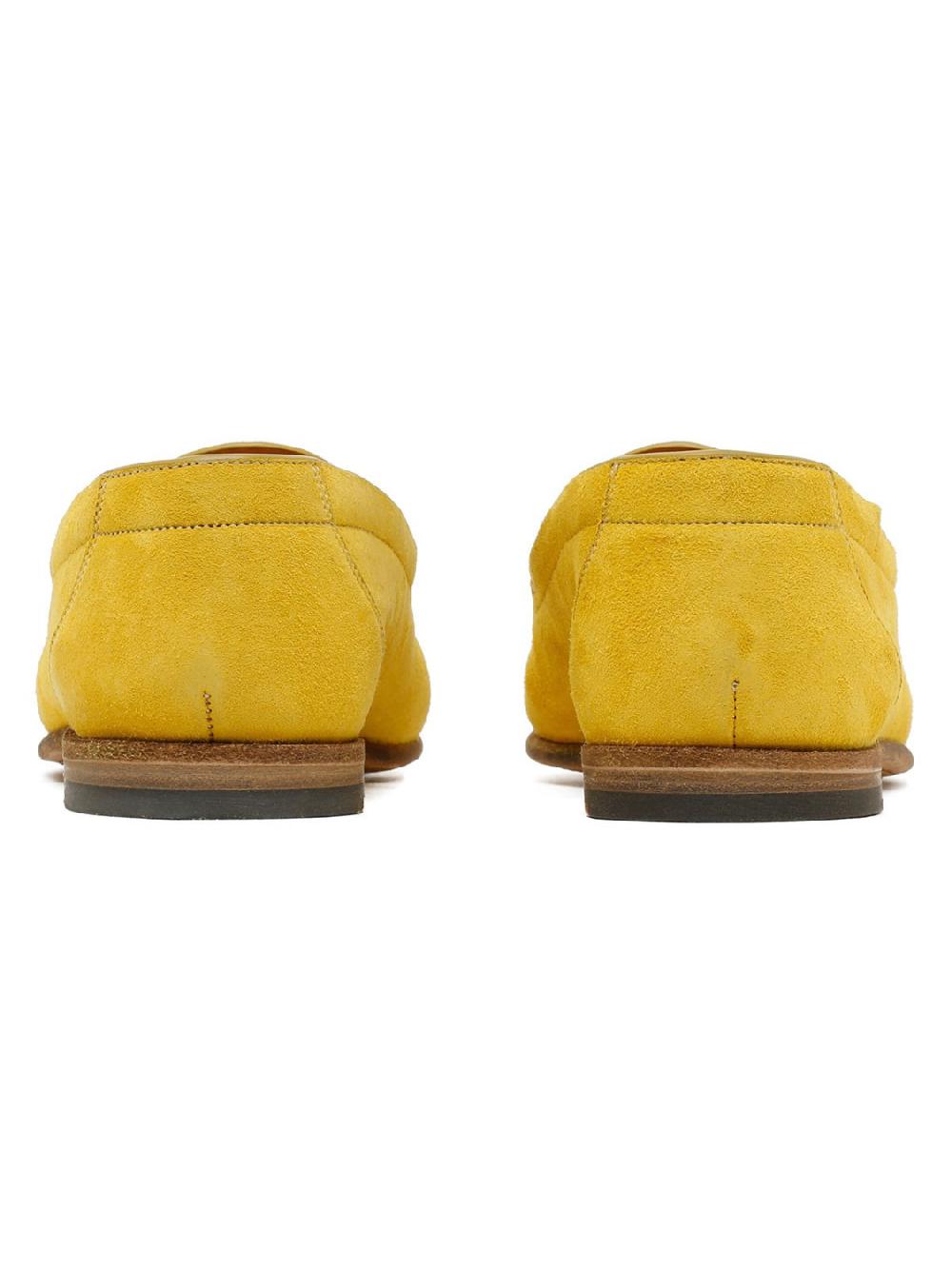 Silvano Sassetti Mocassini in pelle di cervo giallo Moda