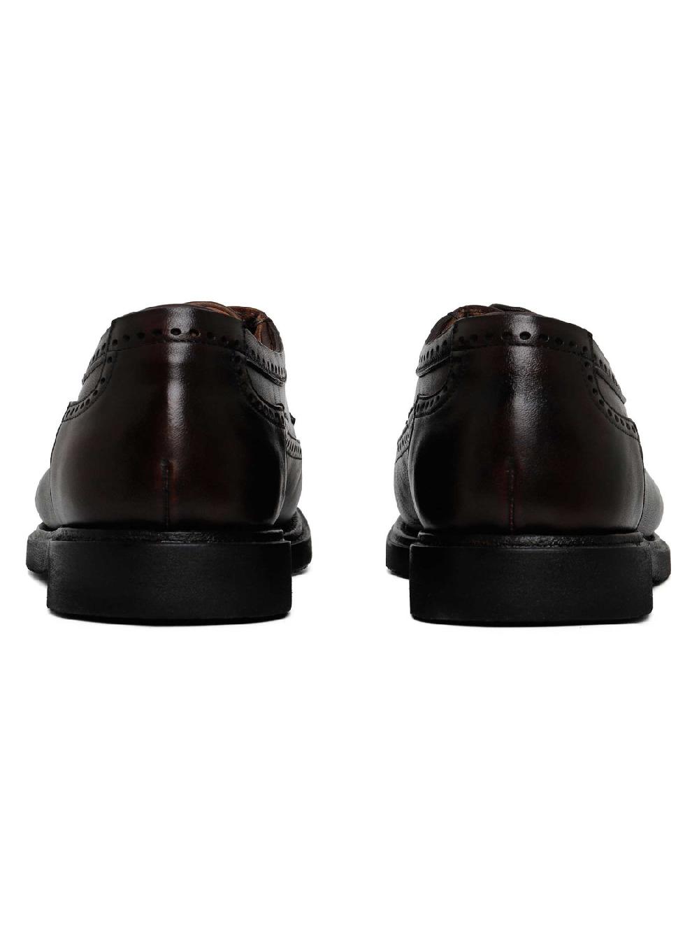 Silvano Sassetti Scarpe Derby in pelle marrone scuro 2025