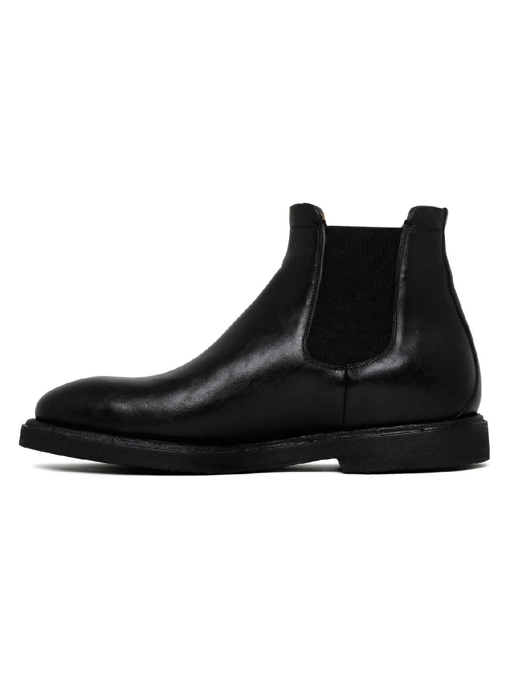 Silvano Sassetti Stivaletti Beatles in pelle nera Italy