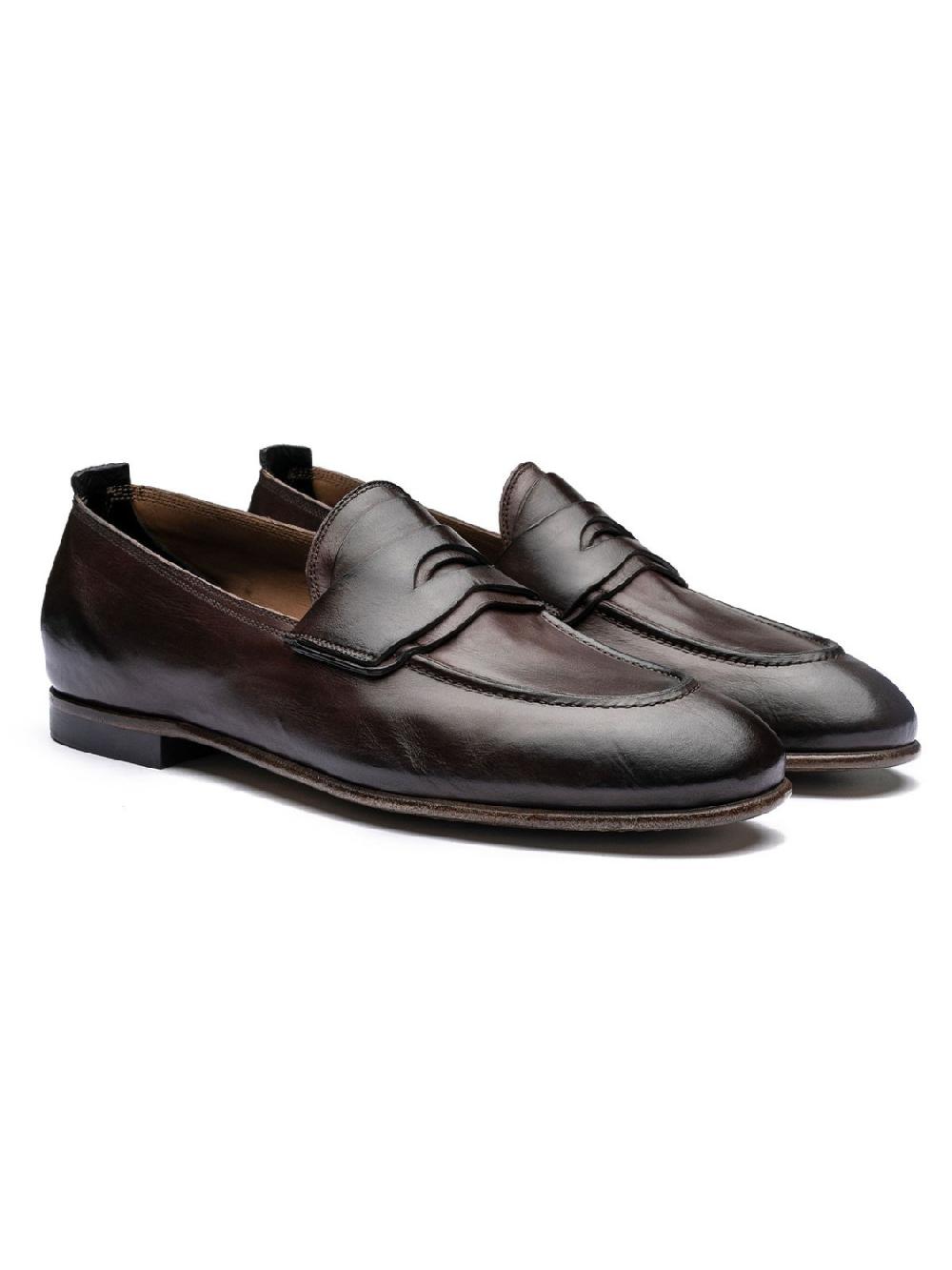 Silvano Sassetti Mocassini in pelle marrone Saldi