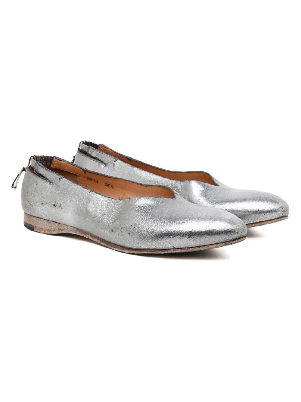Silvano Sassetti Slippers in pelle argentata Acquista Ora