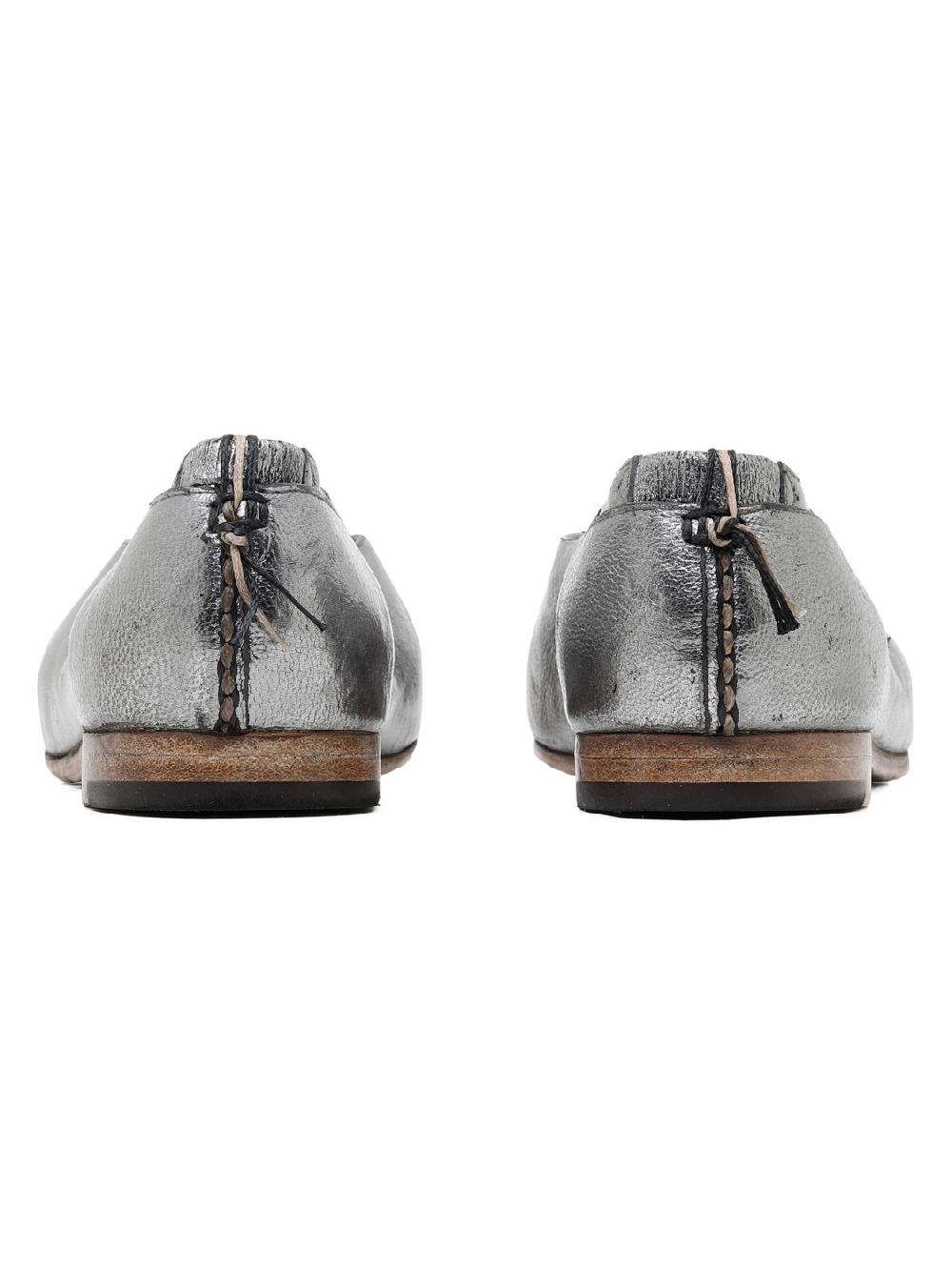 Silvano Sassetti Slippers in pelle argentata Acquista Ora