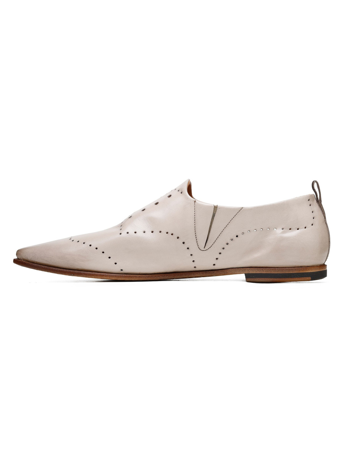 Silvano Sassetti Slippers in pelle color crema Shopping Online