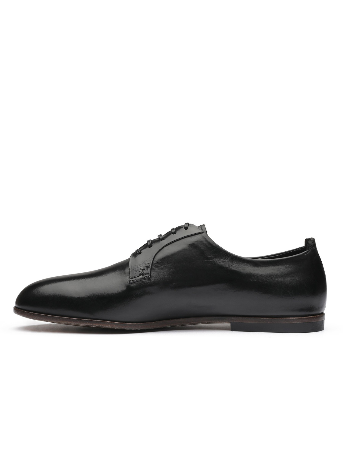 Silvano Sassetti Scarpe Derby in pelle nera Sottocosto