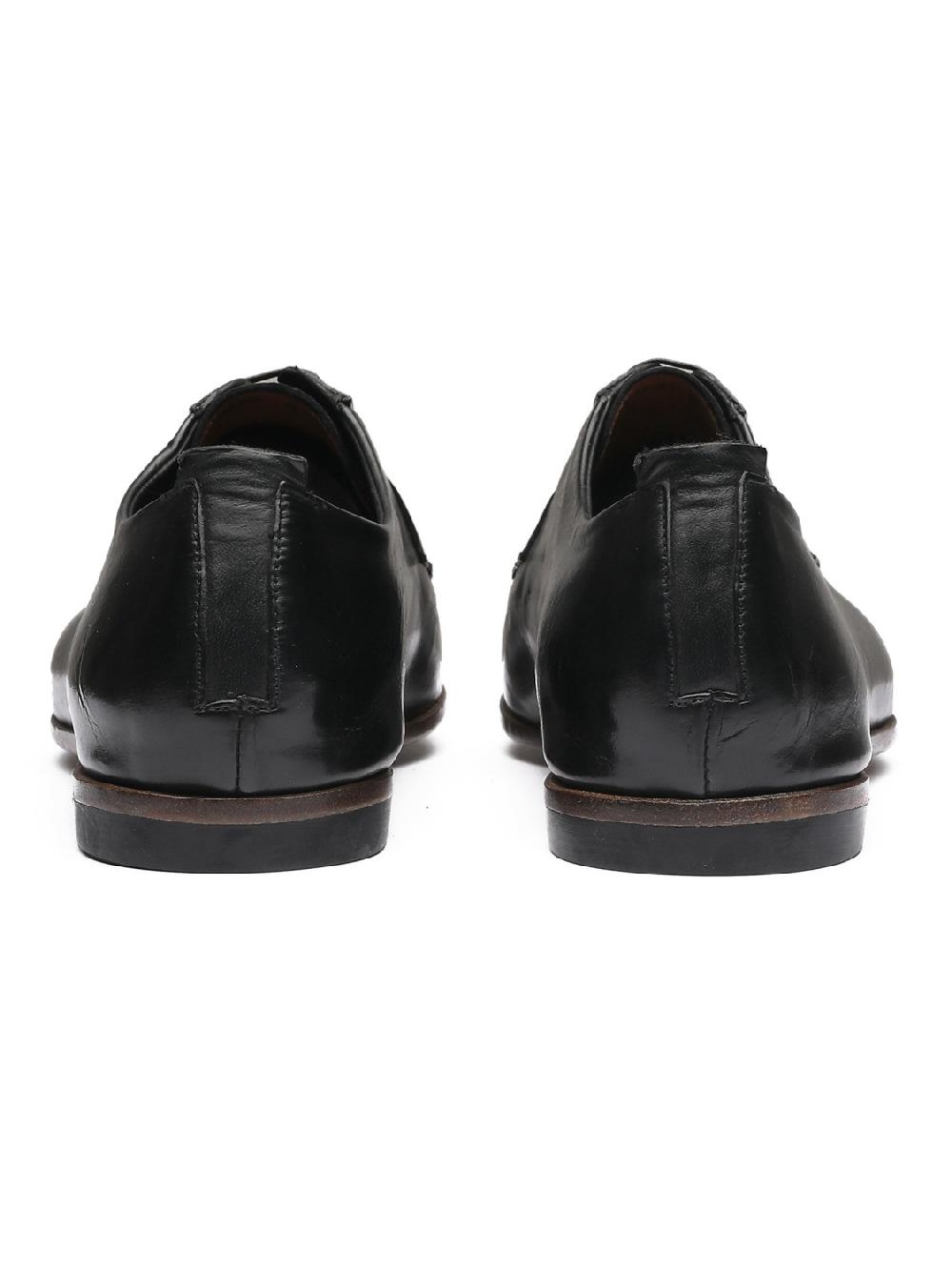 Silvano Sassetti Scarpe Derby in pelle nera Sottocosto