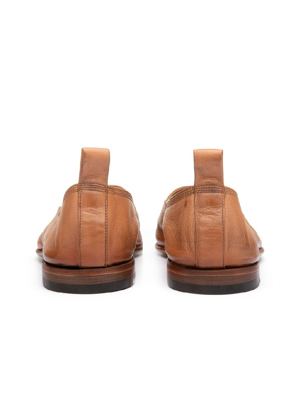 Silvano Sassetti Slippers in pelle color caramello Offerta