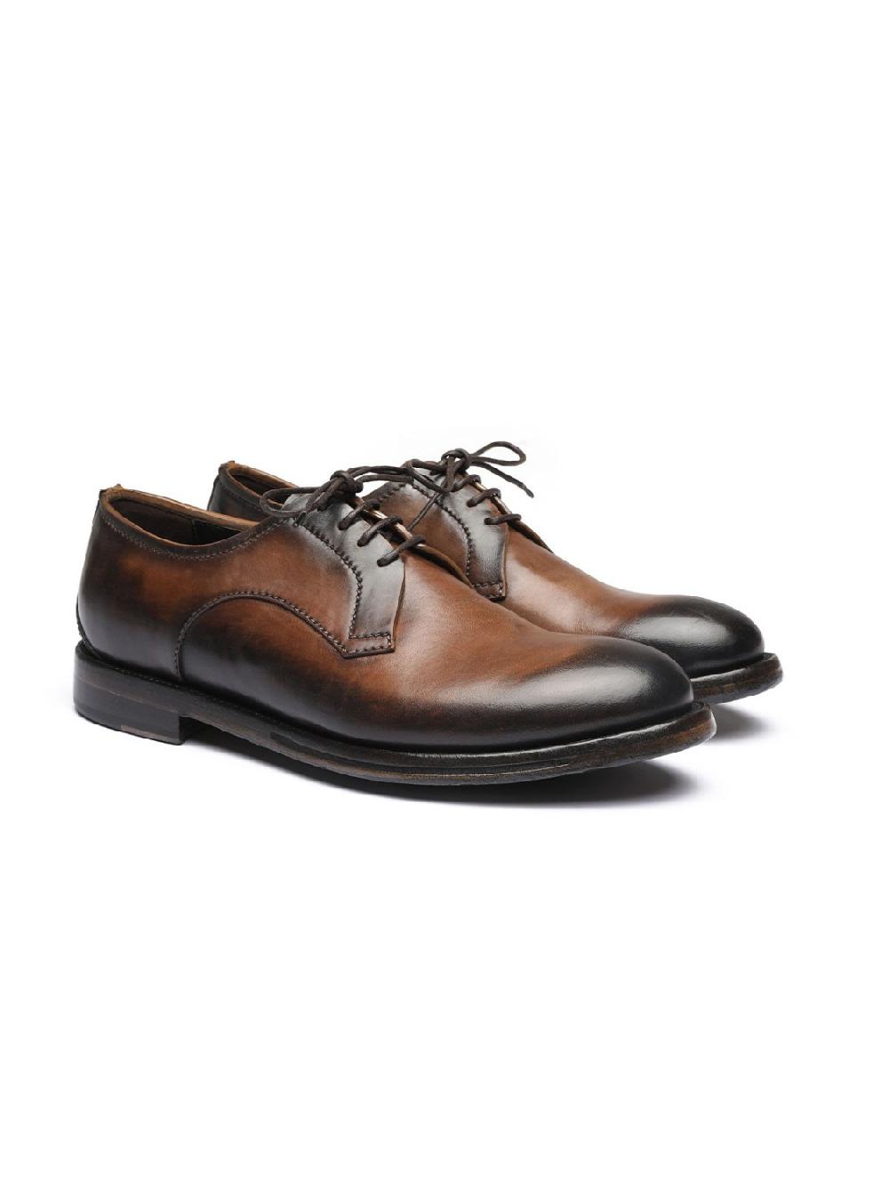 Silvano Sassetti Scarpe Derby in pelle marrone Outlet