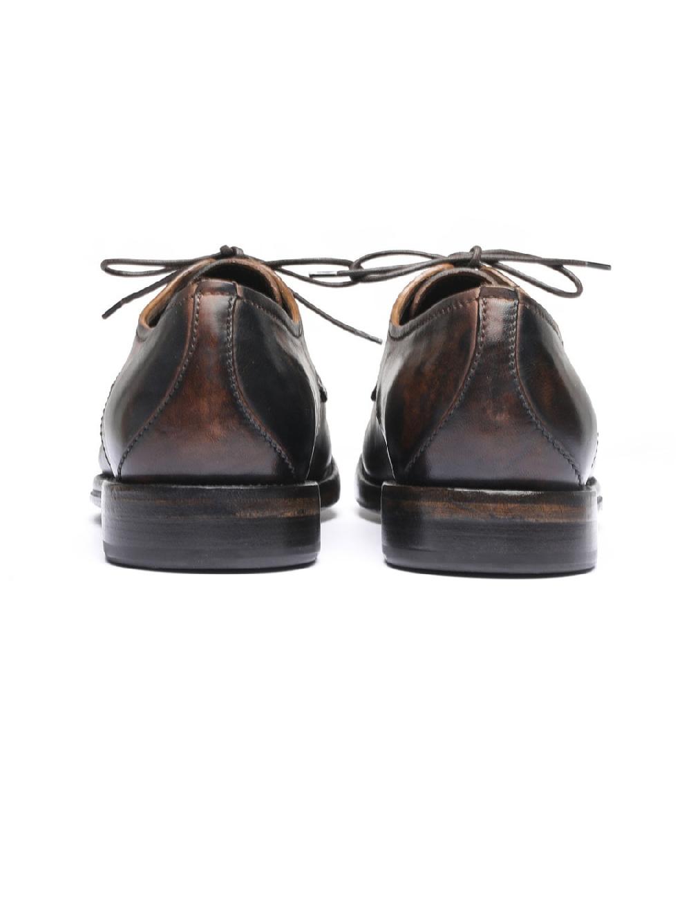 Silvano Sassetti Scarpe Derby in pelle marrone Outlet