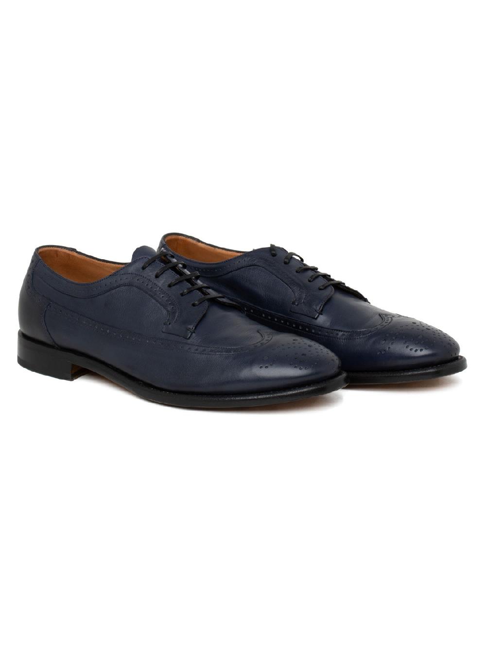 Silvano Sassetti Scarpe Derby in pelle blu Offerte