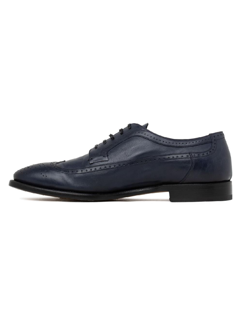 Silvano Sassetti Scarpe Derby in pelle blu Offerte