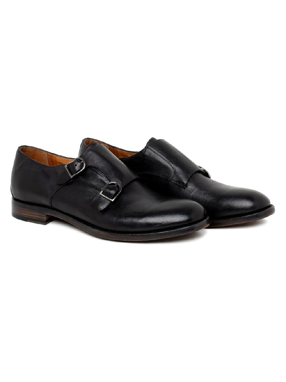 Silvano Sassetti Scarpe monk nere con doppia fibbia Hotsell