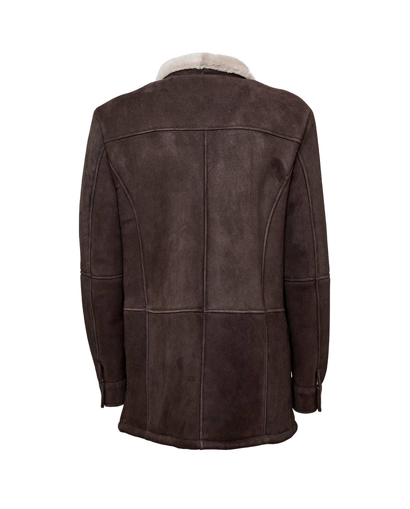 Stewart APRICA-SLIM SHEARLING SUEDE IRONED LAMB In Vendita
