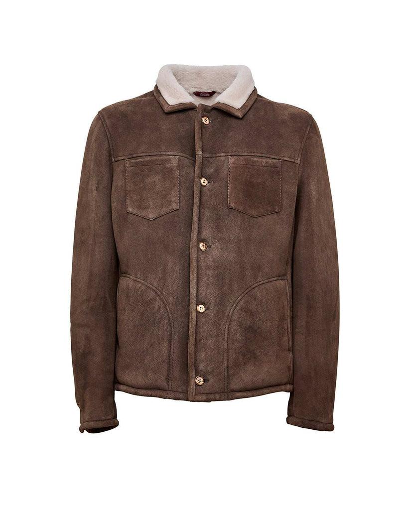 Stewart KIRA-SHEARLING SUEDE IRONED LAMB Presa