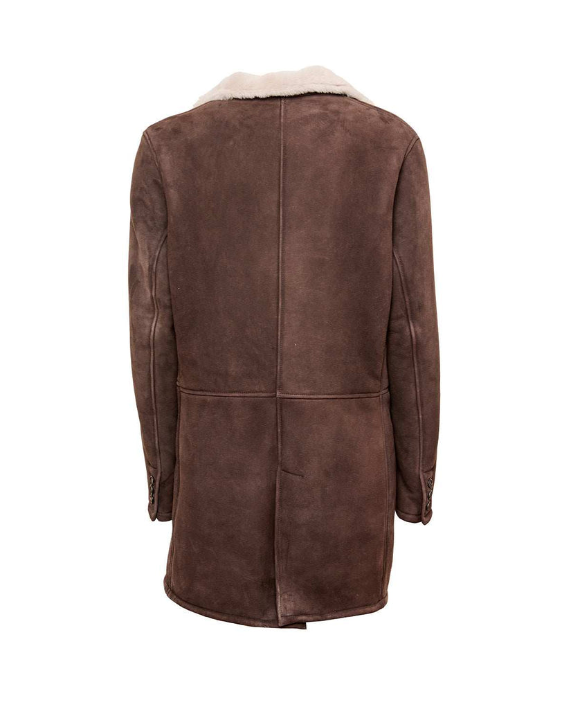 Stewart CLIFF-COAT REGULAR SHEARLING SUEDE IRONED LAMB In Saldo