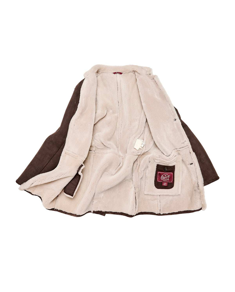 Stewart CLIFF-COAT REGULAR SHEARLING SUEDE IRONED LAMB In Saldo
