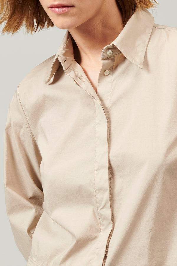 Transit Par Such Camicia in popeline di cotone stretch con manica voluminosa sagomata – Transit Qualità