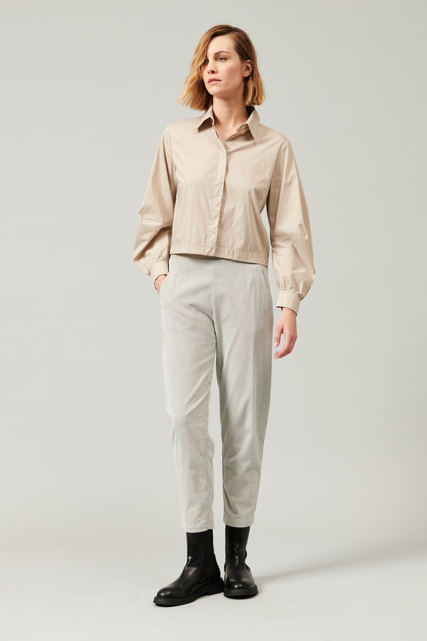 Transit Par Such Camicia in popeline di cotone stretch con manica voluminosa sagomata – Transit Qualità