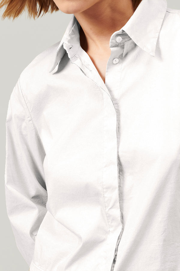 Transit Par Such Camicia in popeline di cotone stretch con manica voluminosa sagomata – Transit Pezzi Unici