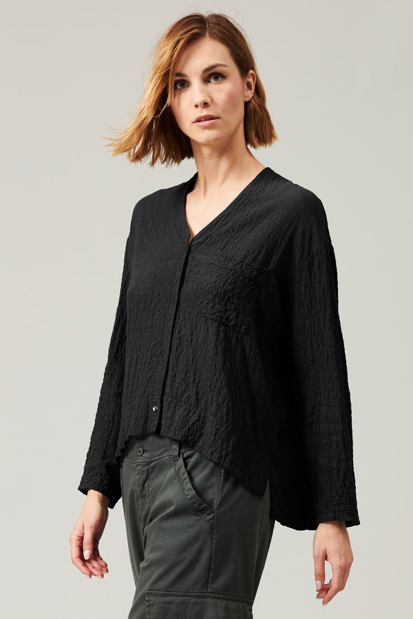 Transit Par Such Camicia stondata in goffrato di misto lana stretch | 1013.CFDTRYP250.1 – Transit Soddisfazione Garantita