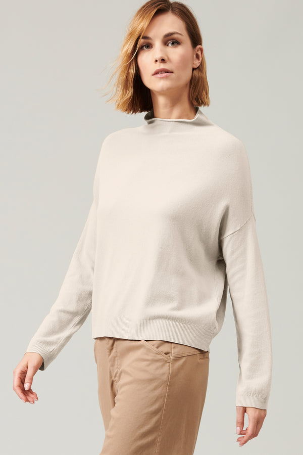 Transit Par Such Maglia oversize in viscosa e lana. linea a scatola collo a vulcano | – Transit Offerta