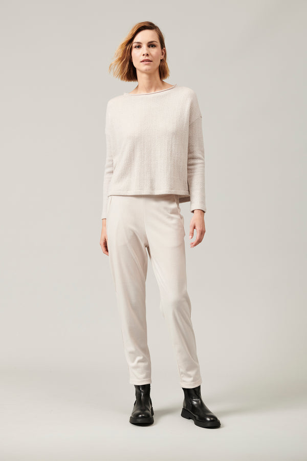Transit Par Such Maglia di lana e viscosa jacquard microfantasia collo sbarcato e chius – Transit Online