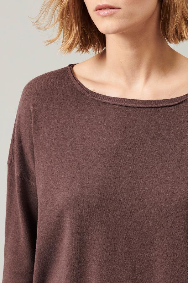 Transit Par Such Maglia oversize in viscosa e lana. linea a scatola collo a barchetta – Transit Spedizione Gratuita