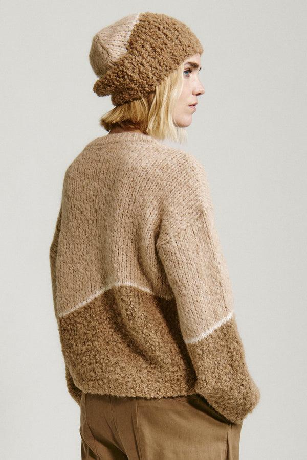 Transit Par Such Berretto tricot in filato di alpaca naturale con texture bouclè | 1013 – Transit Soddisfazione Garantita