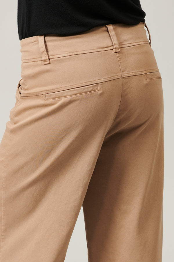 Transit Par Such Pantalone gamba larga e taglio a vivo sul fondo in viscosa e cotone st – Transit Sconto
