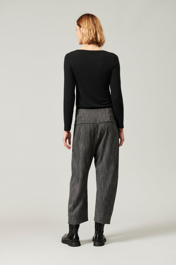 Transit Par Such Pantalone cavallo basso con baschina alta profilata in maglia a contra – Transit Online