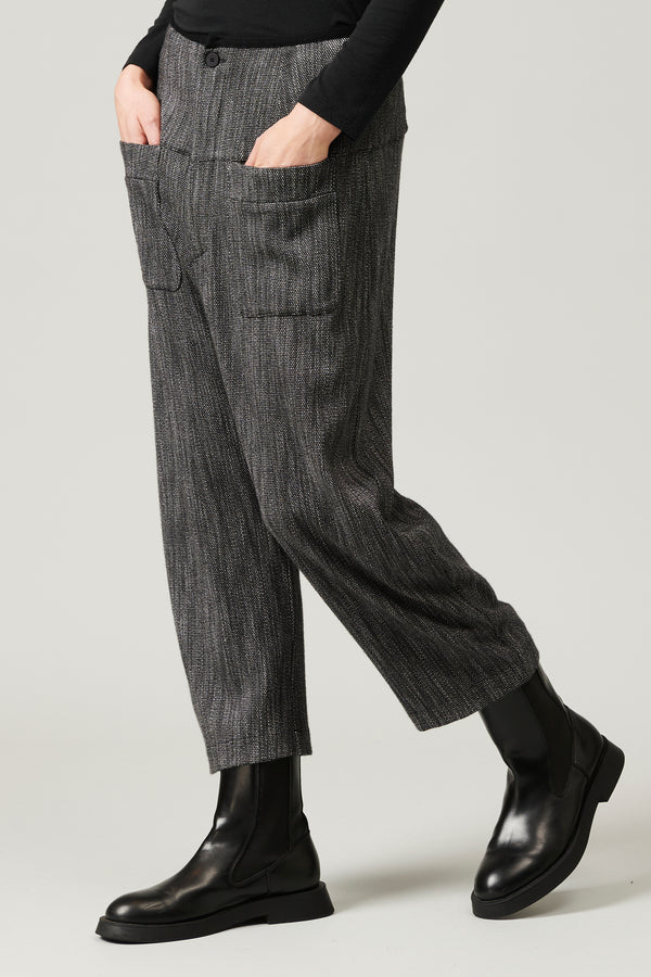 Transit Par Such Pantalone cavallo basso con baschina alta profilata in maglia a contra – Transit Online