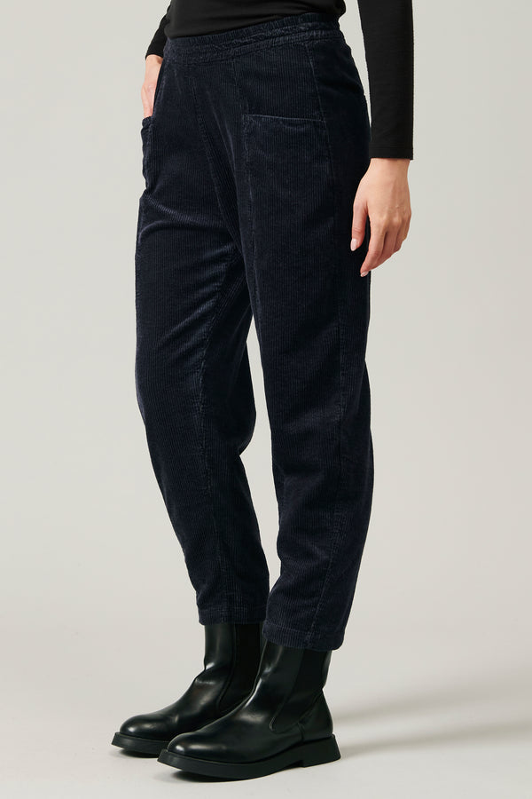 Transit Par Such Pantalone comfort fit con elastico in vita in velluto a coste di visco – Transit Saldi