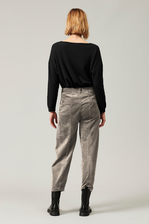 Transit Par Such Pantalone comfort fit in velluto a coste di viscosa e cotone stretch | – Transit Offerte
