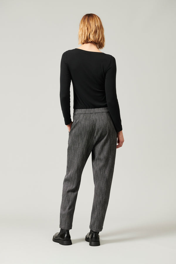 Transit Par Such Pantalone comfort fit con elastico dietro in microfantasia di misto la – Transit Hotsell