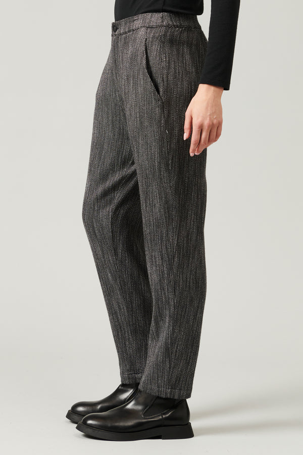 Transit Par Such Pantalone comfort fit con elastico dietro in microfantasia di misto la – Transit Hotsell