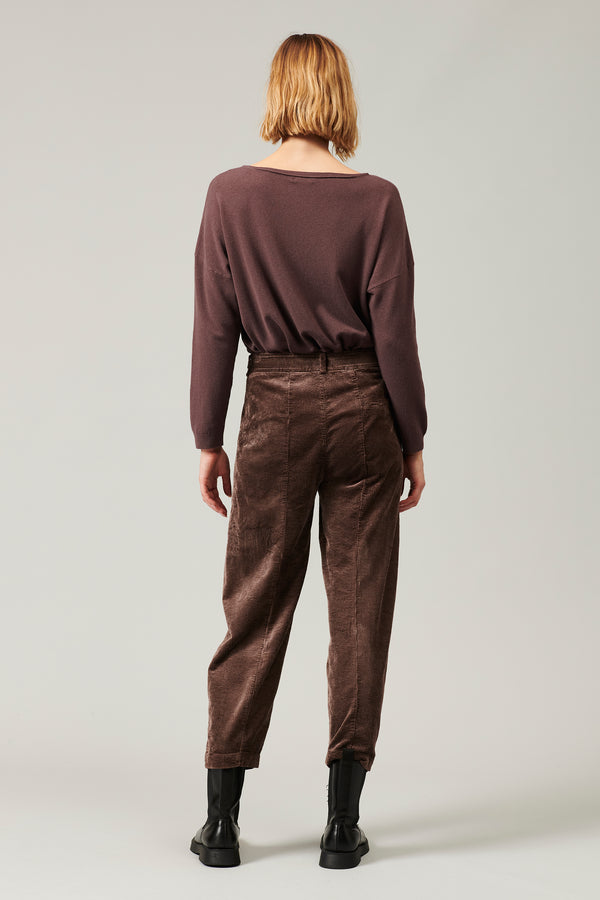 Transit Par Such Pantalone comfort fit in velluto a coste di viscosa e cotone stretch | – Transit Saldi Di Fabbrica