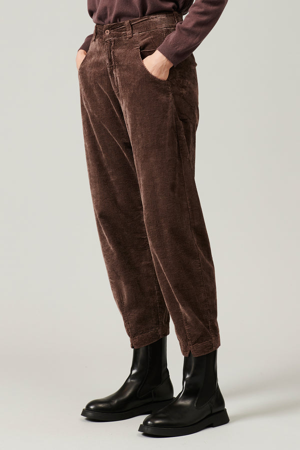 Transit Par Such Pantalone comfort fit in velluto a coste di viscosa e cotone stretch | – Transit Saldi Di Fabbrica