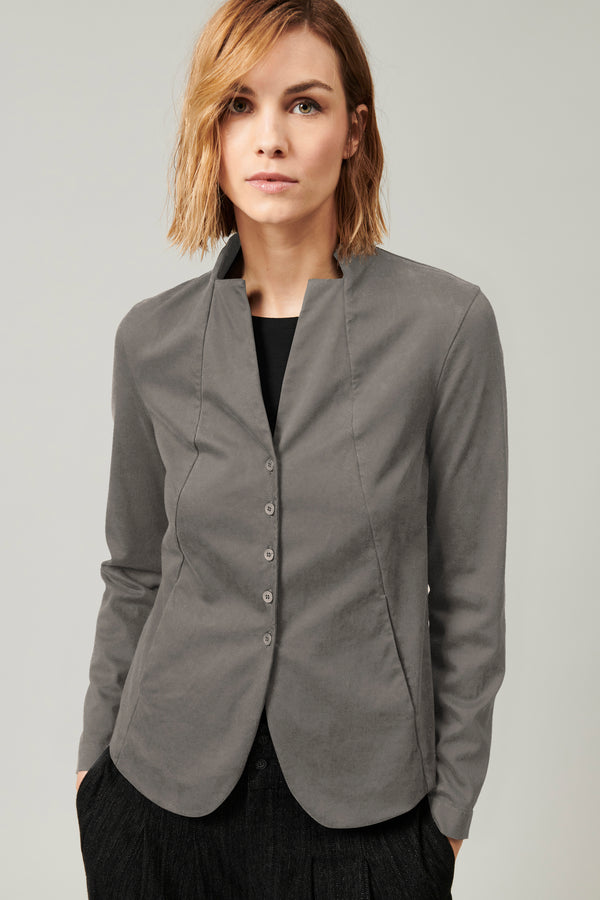 Transit Par Such Giacca con collo alla coreana in tencel modal e cotone stretch | 1013 – Transit Affare Del Giorno