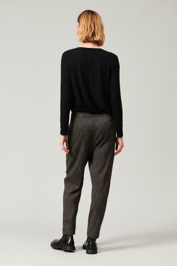 Transit Par Such Pantalone comfort fit con elastico dietro in microfantasia di misto la – Transit Convenienza
