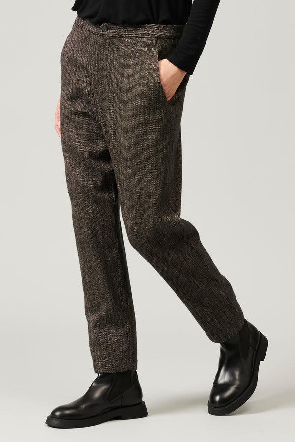 Transit Par Such Pantalone comfort fit con elastico dietro in microfantasia di misto la – Transit Convenienza