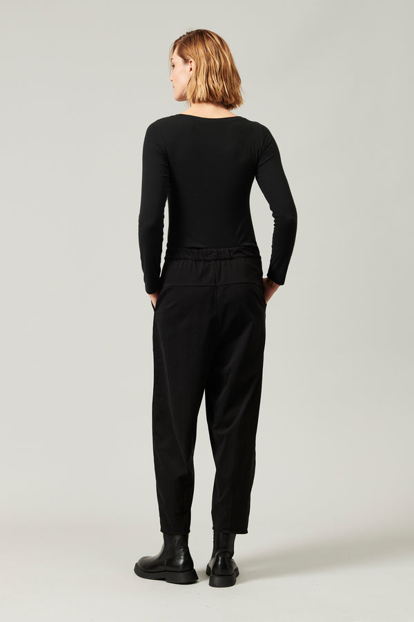 Transit Par Such Pantalone ampio linea bombé con elastico sul dietro in tencel modal e – Transit Italy