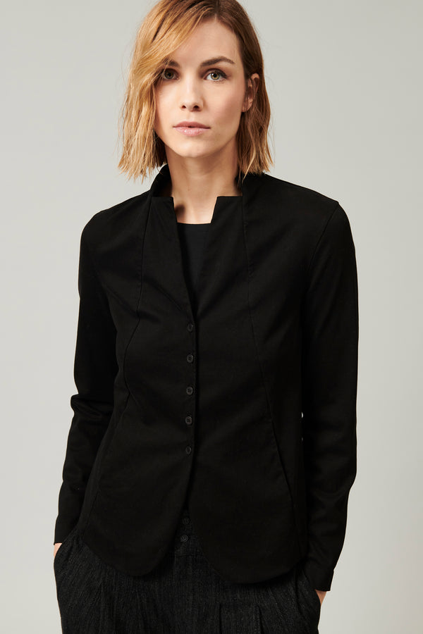 Transit Par Such Giacca con collo alla coreana in tencel modal e cotone stretch | 1013 – Transit 2025