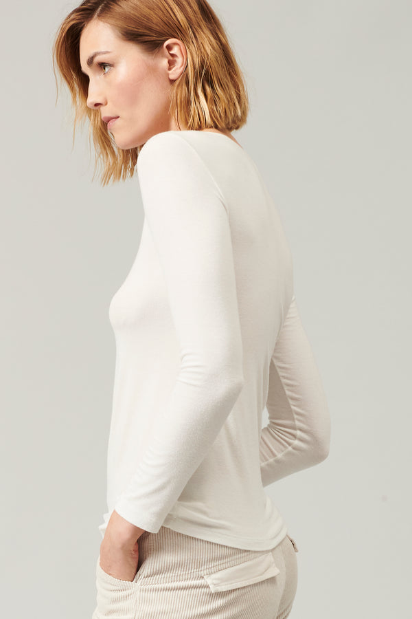 Transit Par Such T-shirt scollo a v slim fit in jersey di modal stretch | 1013.CFDTRYI1 – Transit Fino Al -60%