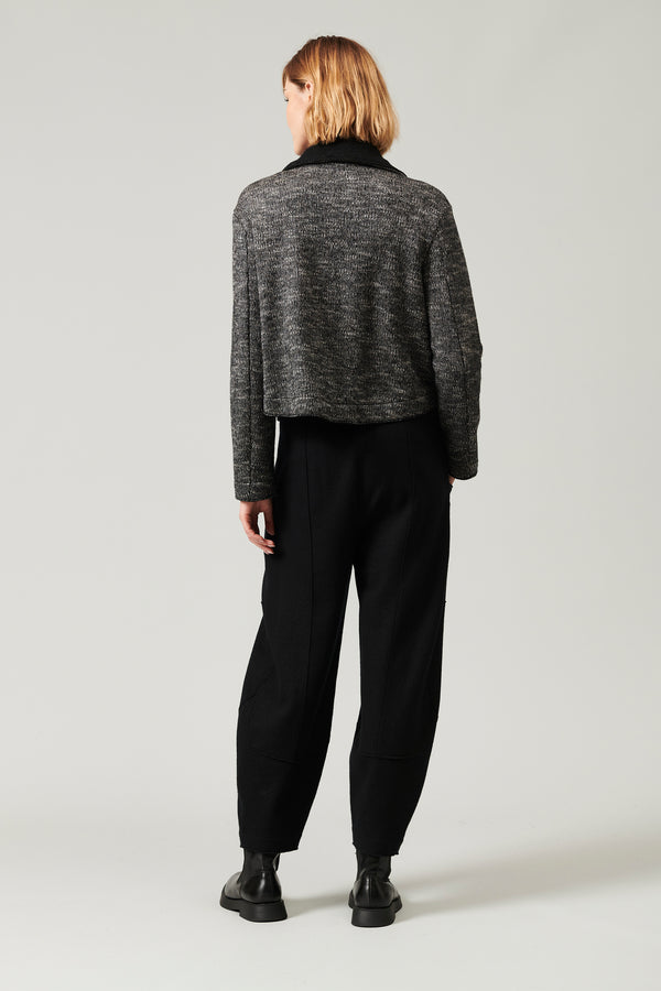 Transit Par Such Chiodo di maglia in misto lana zip doppio cursore esterno in fantasia – Transit Offerta