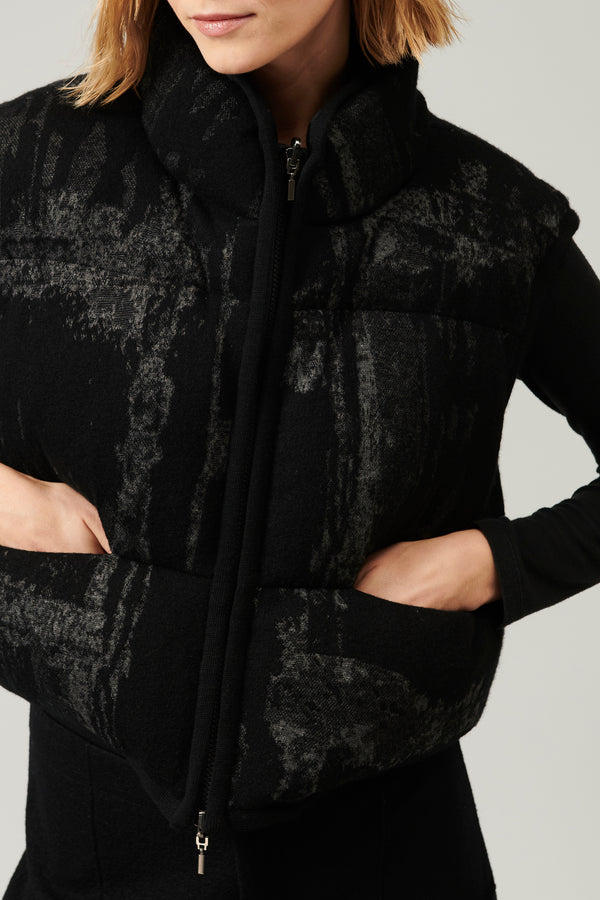 Transit Par Such Gilet corto in maglia di lana e viscosa jaquard imbottito | 1013.CFDTR – Transit Online