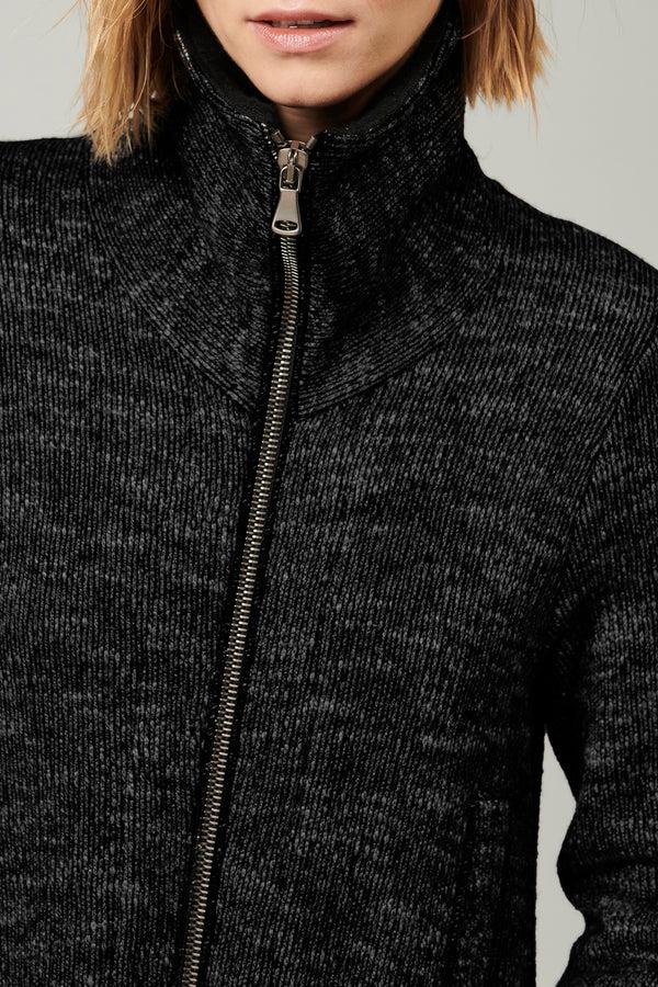 Transit Par Such Cappotto lungo di maglia in misto lana con ampio collo esterno in fant – Transit In Vendita