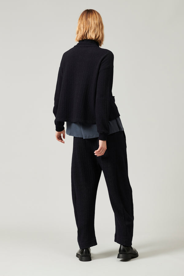 Transit Par Such Maglia zippata in maglia di lana e viscosa jacquard microfantasia | 10 – Transit Nuova