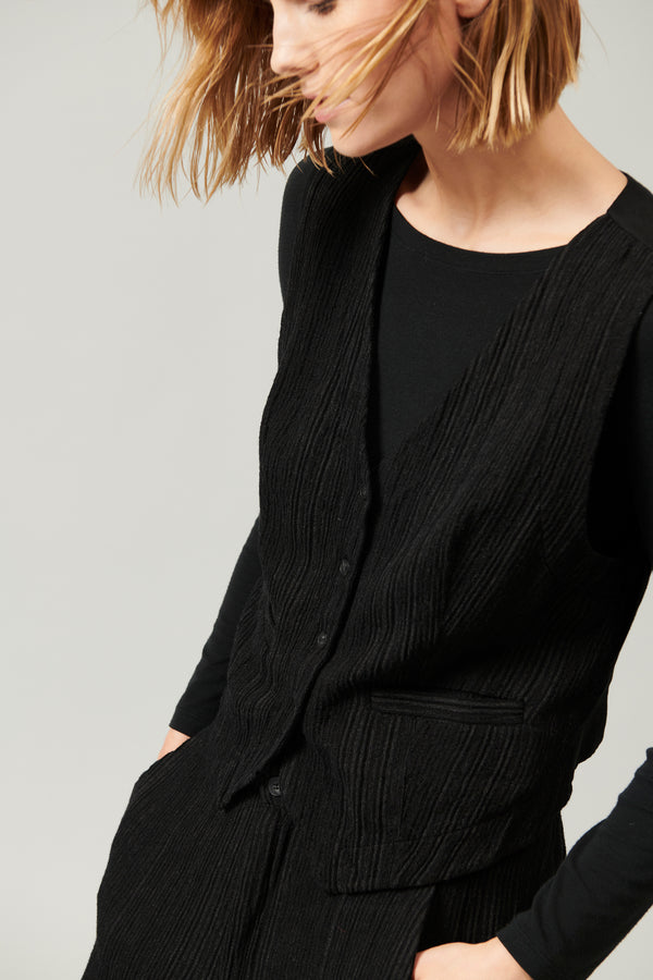 Transit Par Such Gilet in misto lana gessato goffrato | 1013.CFDTRYA102.10 – Transit 2025