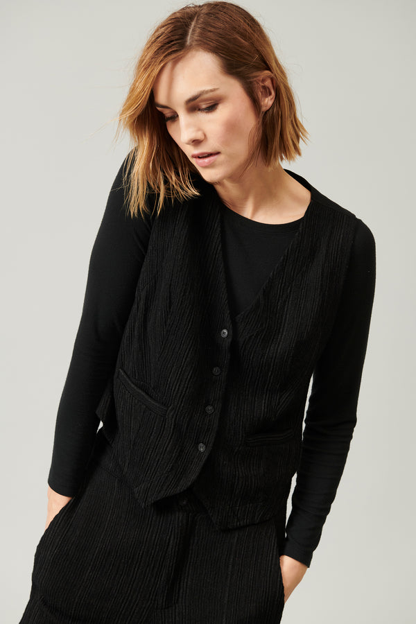 Transit Par Such Gilet in misto lana gessato goffrato | 1013.CFDTRYA102.10 – Transit 2025